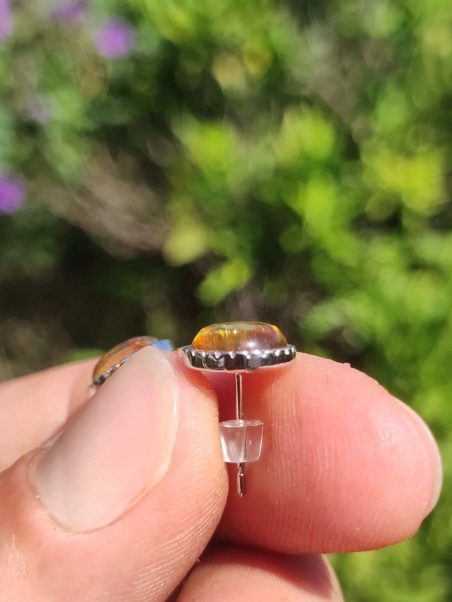 Ambre AAA - Clous d'oreilles Argent Sterling 925 Rareté Bijou Femme Boucles d'oreilles Pierre précieuse Pierre de guérison Cadeau Bijou Noble Rare Pièce unique