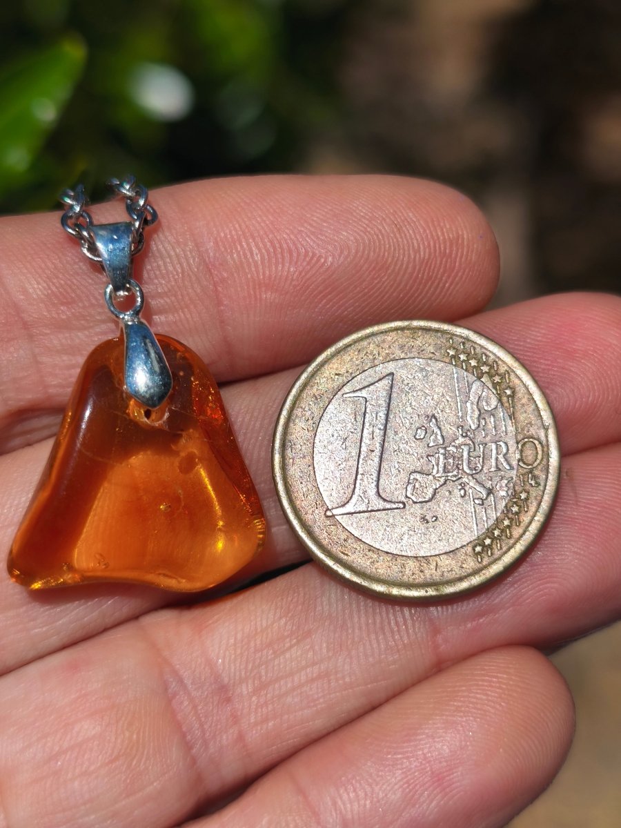 Bernstein (Baltikum) natürlich golden - 925 Sterling Silber - Edelstein Kette Geschenk Mann Frau Er Sie Freundin Filigran (Kopie) (Kopie) - Art of Nature Berlin