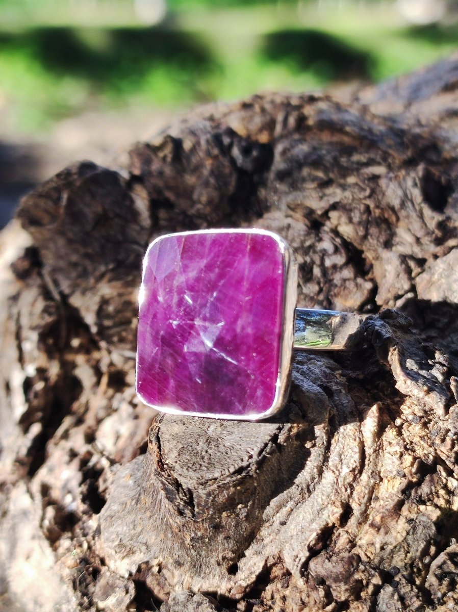 Bague En Argent Sterling 925 Avec Pierre - Taille 54 - Occasion - Bijou Argenté