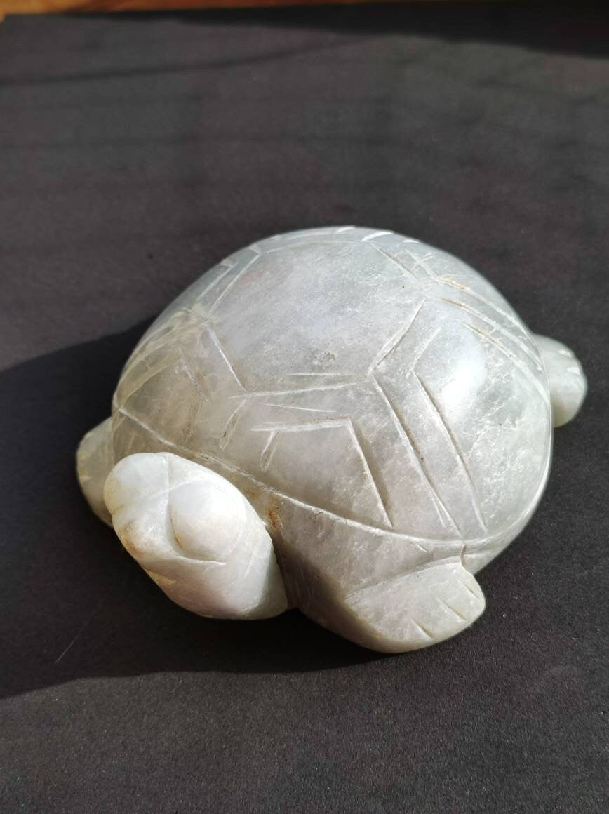 Schildkröten Magisch (Burma) ~ of Edelstein – Nature Crysta Jade ~ & Figur Berlin XL Art Deko