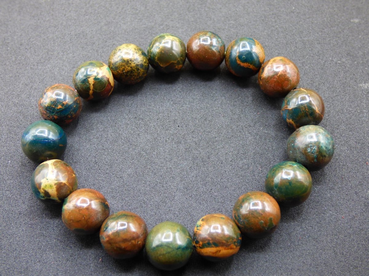 12mm Opal - Edelstein Perlen Armband *Unikat* Natur Heilstein Kristall Chakra Rarität Geschenk Mann Frau Er Sie bunt rot blau Rarität - Art of Nature Berlin