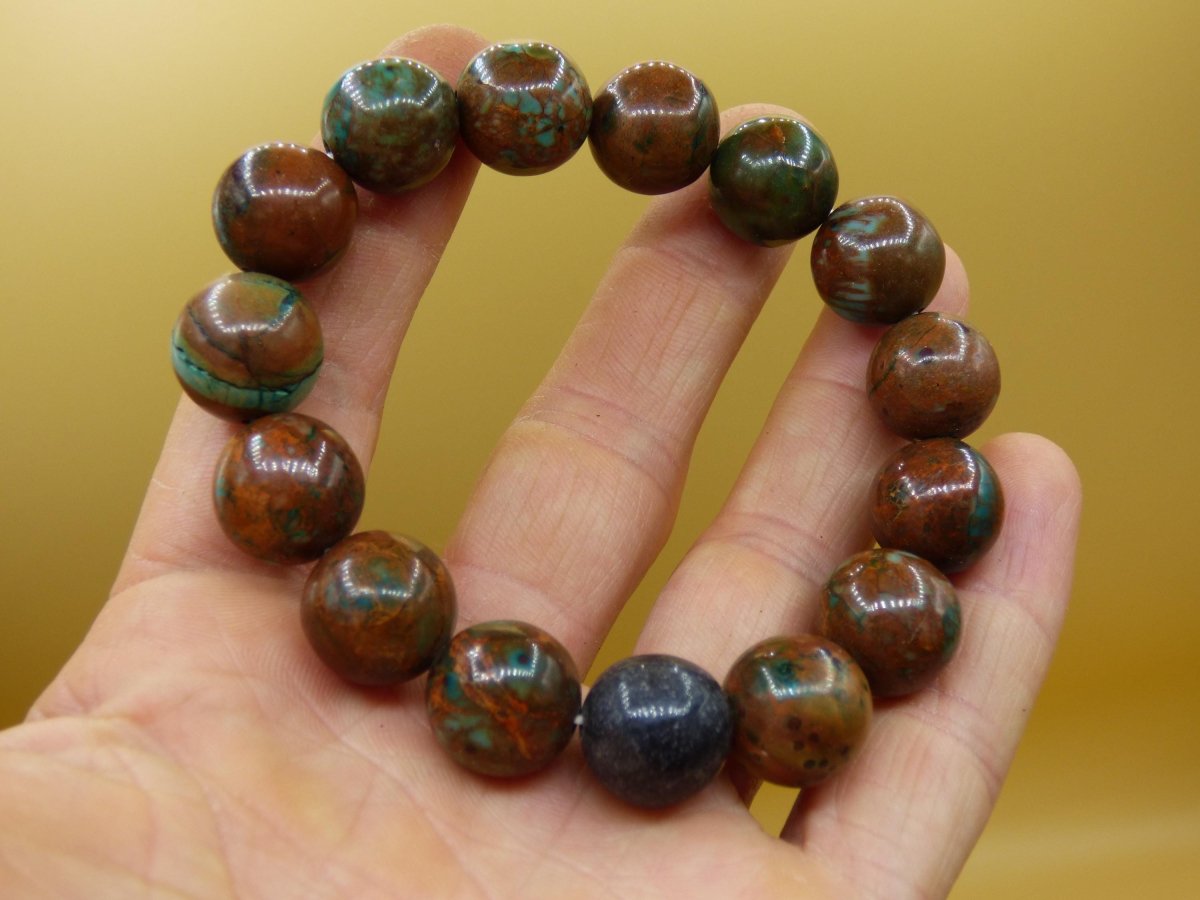 14mm Opal - Edelstein Perlen Armband *Unikat* Natur Heilstein Kristall Chakra Rarität Geschenk Mann Frau Er Sie bunt rot blau Rarität - Art of Nature Berlin