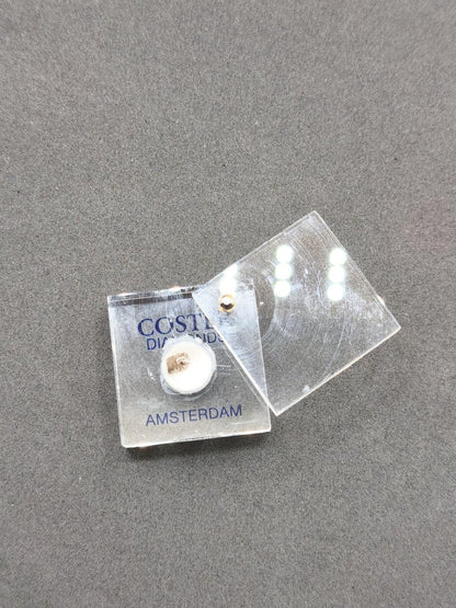 2 echte Diamanten – Brillant 0,03 ct & Rohdiamant ca. 0,6 ct | Coster Diamonds Amsterdam | Zertifikat von 1998 Mineralien Sammler Rarität - Art of Nature Berlin