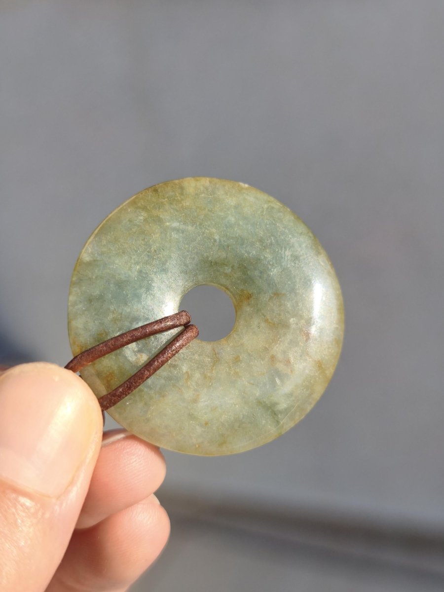 40mm Burma Jade *Rarität* ~ Edelstein Kette Mann Frau Natur Heilstein Kraft Energie Rarität Kristall Er Sie Anhänger Natur Geschenk grün - Art of Nature Berlin