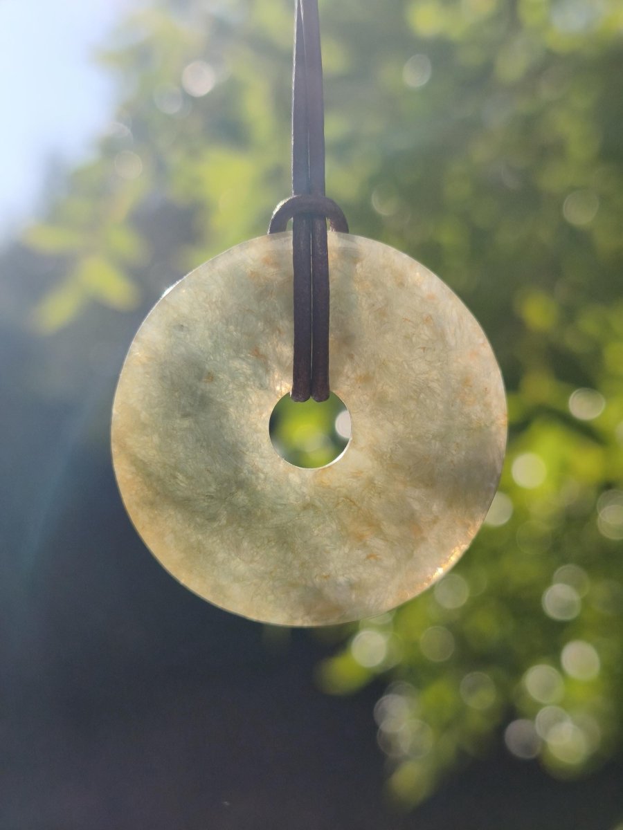 40mm Burma Jade *Rarität* ~ Edelstein Kette Mann Frau Natur Heilstein Kraft Energie Rarität Kristall Er Sie Anhänger Natur Geschenk grün - Art of Nature Berlin