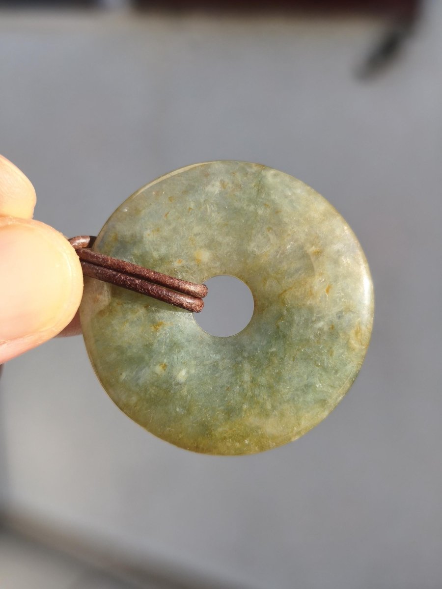 40mm Burma Jade *Rarität* ~ Edelstein Kette Mann Frau Natur Heilstein Kraft Energie Rarität Kristall Er Sie Anhänger Natur Geschenk grün - Art of Nature Berlin