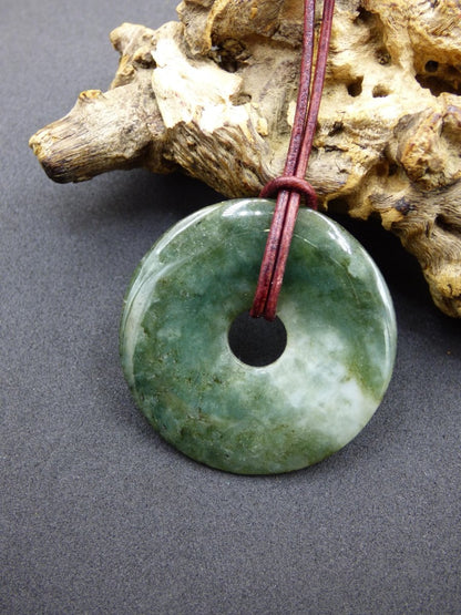 40mm Burma Jade *Rarität* ~ Edelstein Kette Mann Frau Natur Heilstein Kraft Energie Rarität Kristall Er Sie Anhänger Natur Geschenk grün - Art of Nature Berlin