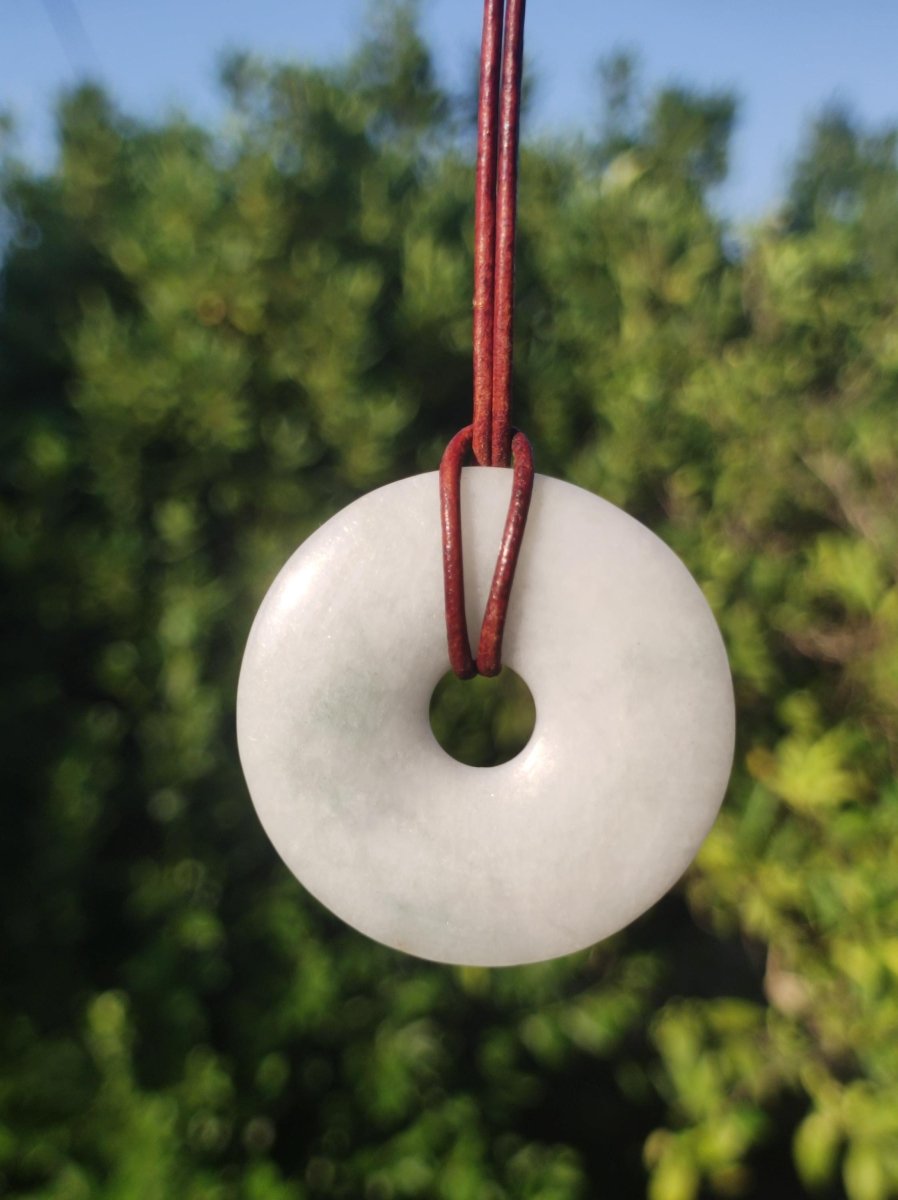 40mm Burma Jade *Rarität* ~ Edelstein Kette Mann Frau Natur Heilstein Kraft Energie Rarität Kristall Er Sie Anhänger Natur Geschenk grün - Art of Nature Berlin