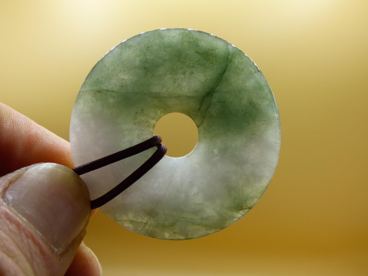 40mm Burma Jade *Rarität* ~ Edelstein Kette Mann Frau Natur Heilstein Kraft Energie Rarität Kristall Er Sie Anhänger Natur Geschenk grün - Art of Nature Berlin