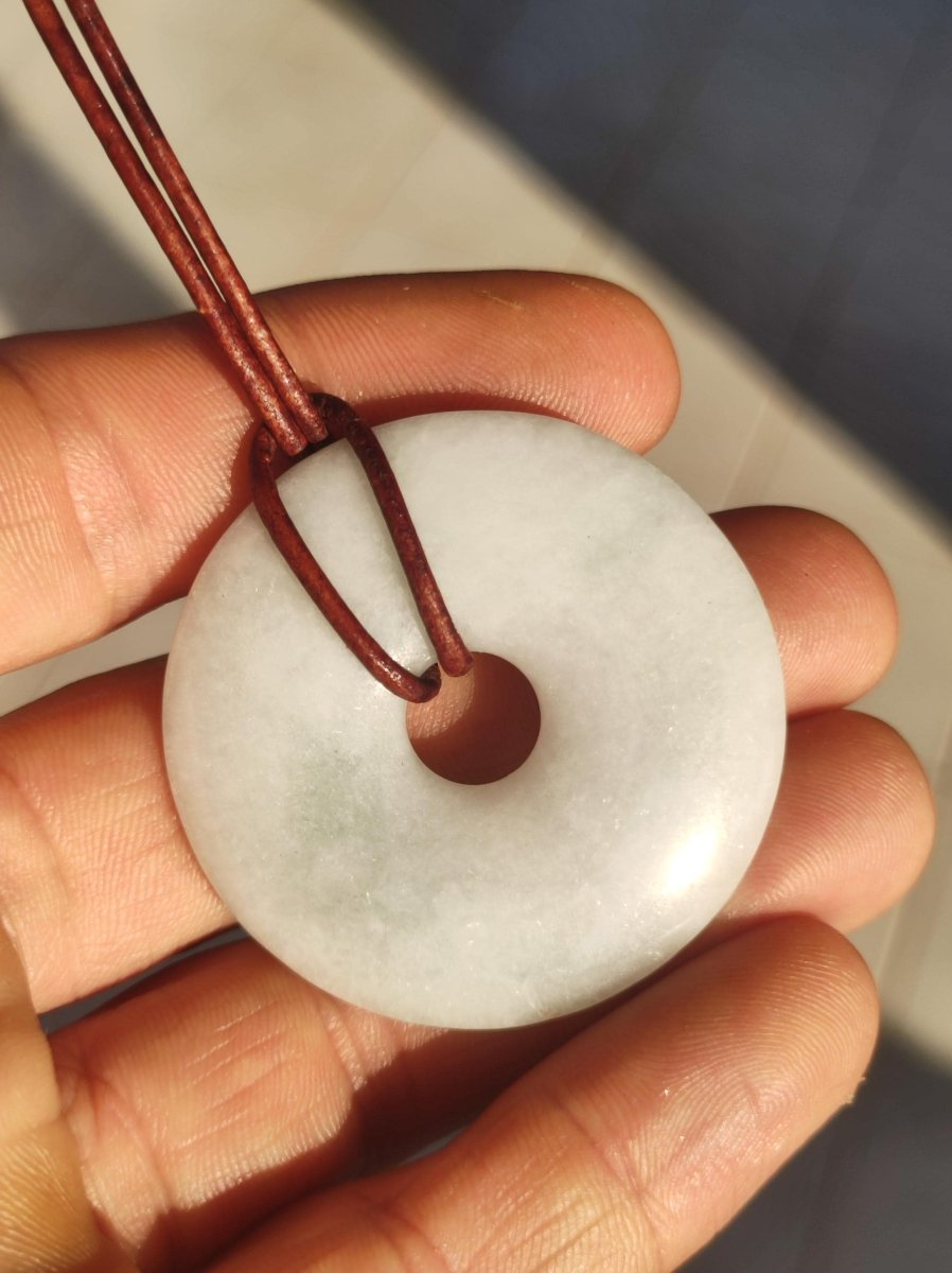 40mm Burma Jade *Rarität* ~ Edelstein Kette Mann Frau Natur Heilstein Kraft Energie Rarität Kristall Er Sie Anhänger Natur Geschenk grün - Art of Nature Berlin