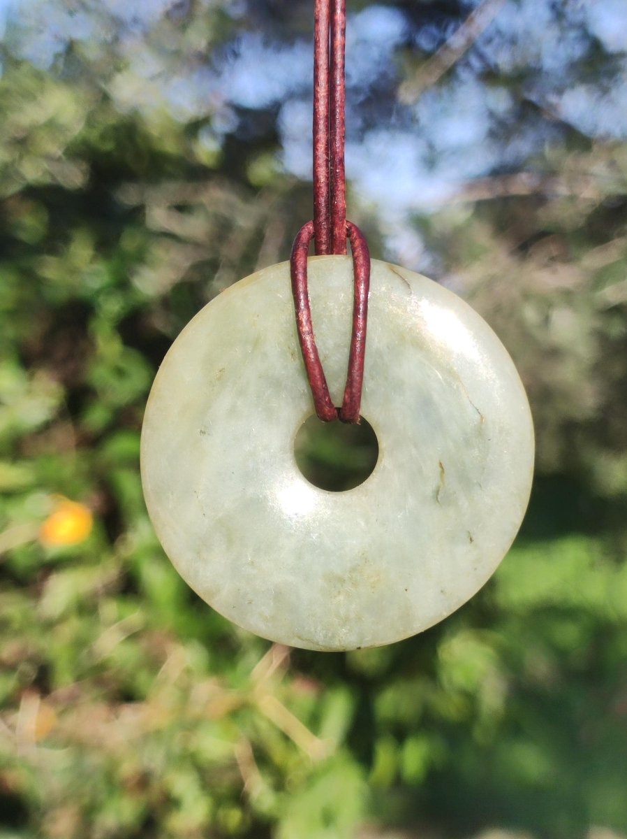 40mm Burma Jade *Rarität* ~ Edelstein Kette Mann Frau Natur Heilstein Kraft Energie Rarität Kristall Er Sie Anhänger Natur Geschenk grün - Art of Nature Berlin