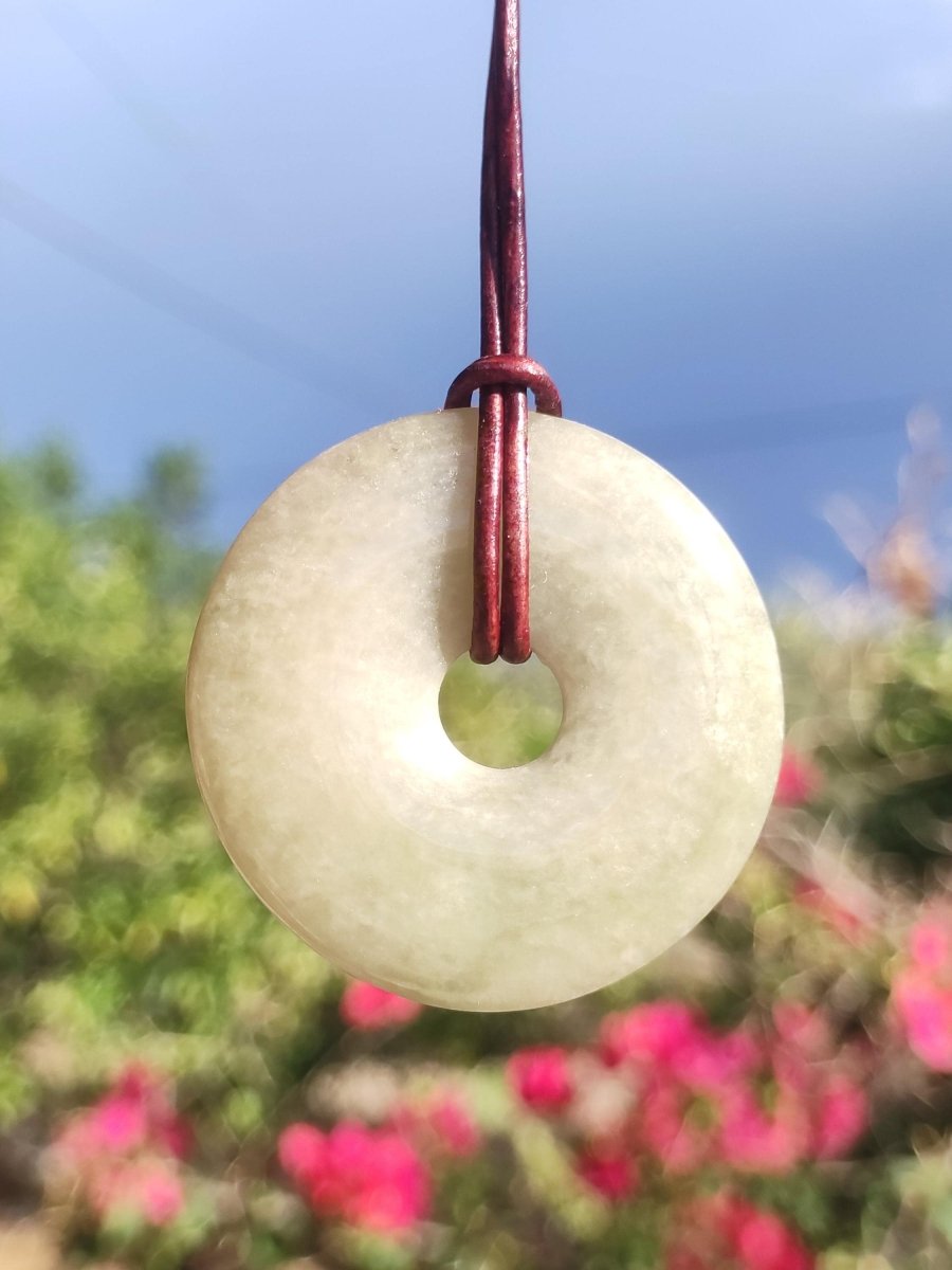 40mm Burma Jade *Rarität* ~ Edelstein Kette Mann Frau Natur Heilstein Kraft Energie Rarität Kristall Er Sie Anhänger Natur Geschenk grün - Art of Nature Berlin