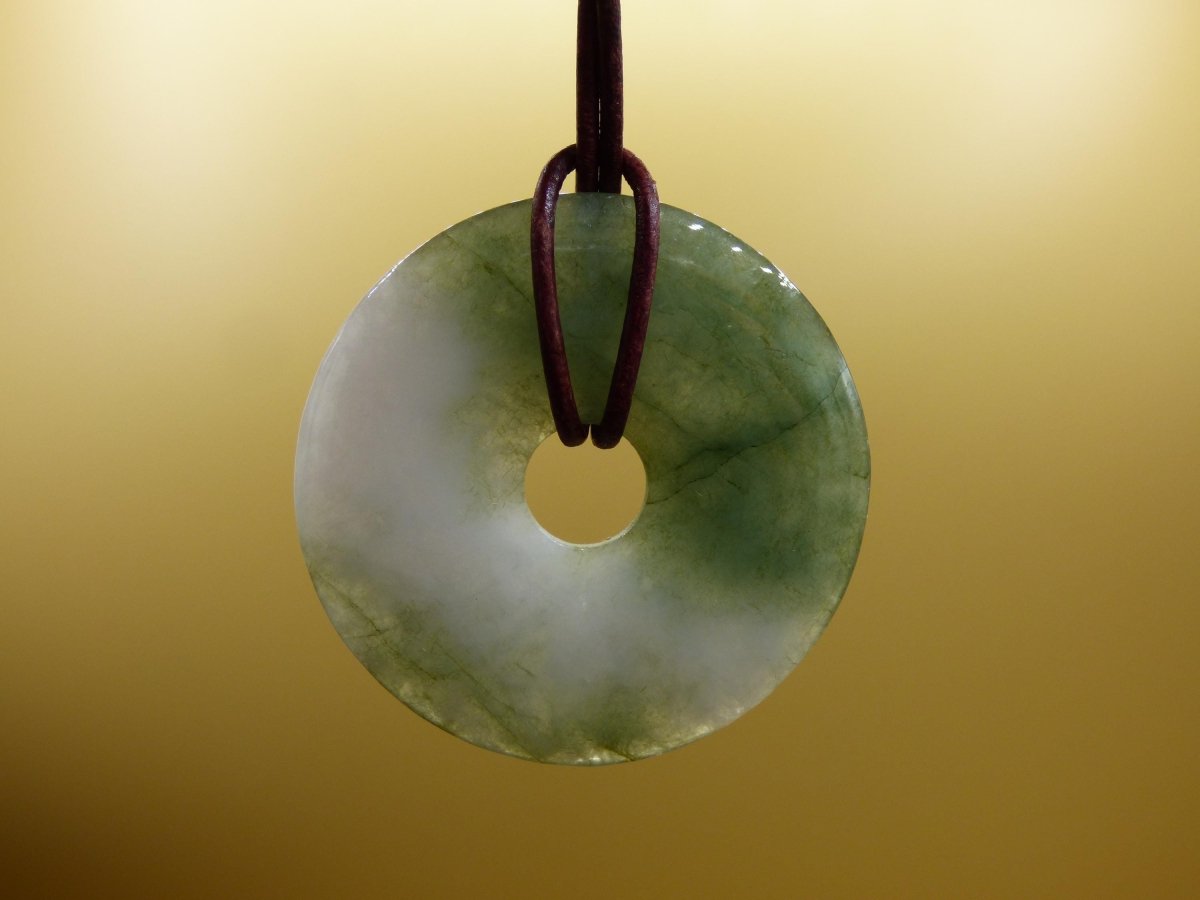 40mm Burma Jade *Rarität* ~ Edelstein Kette Mann Frau Natur Heilstein Kraft Energie Rarität Kristall Er Sie Anhänger Natur Geschenk grün - Art of Nature Berlin