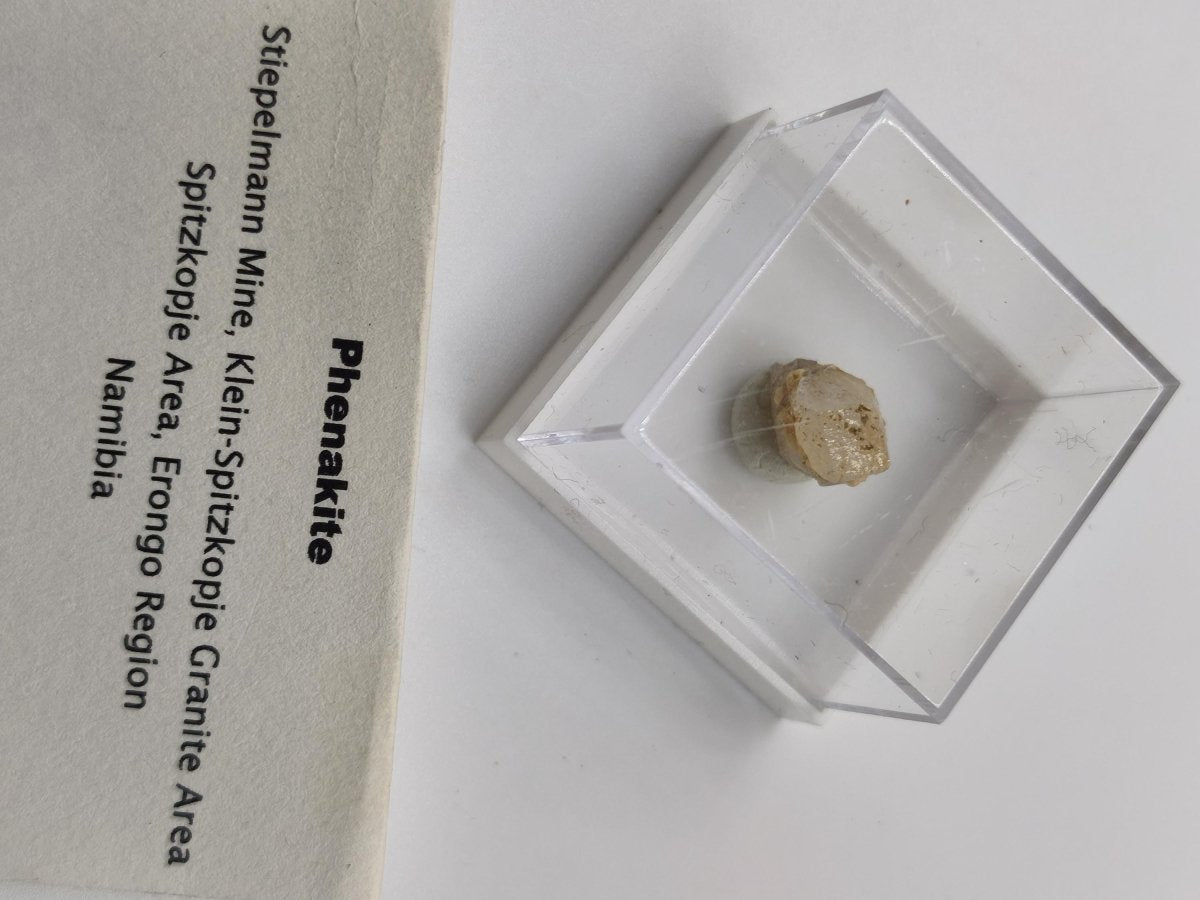 4,5ct Phenakit Kristall aus Namibia | Stiepelmann Mine Erongo | Klarer natürlicher Rohkristall | Seltenes Sammler Mineral Heilstein Rarität - Art of Nature Berlin
