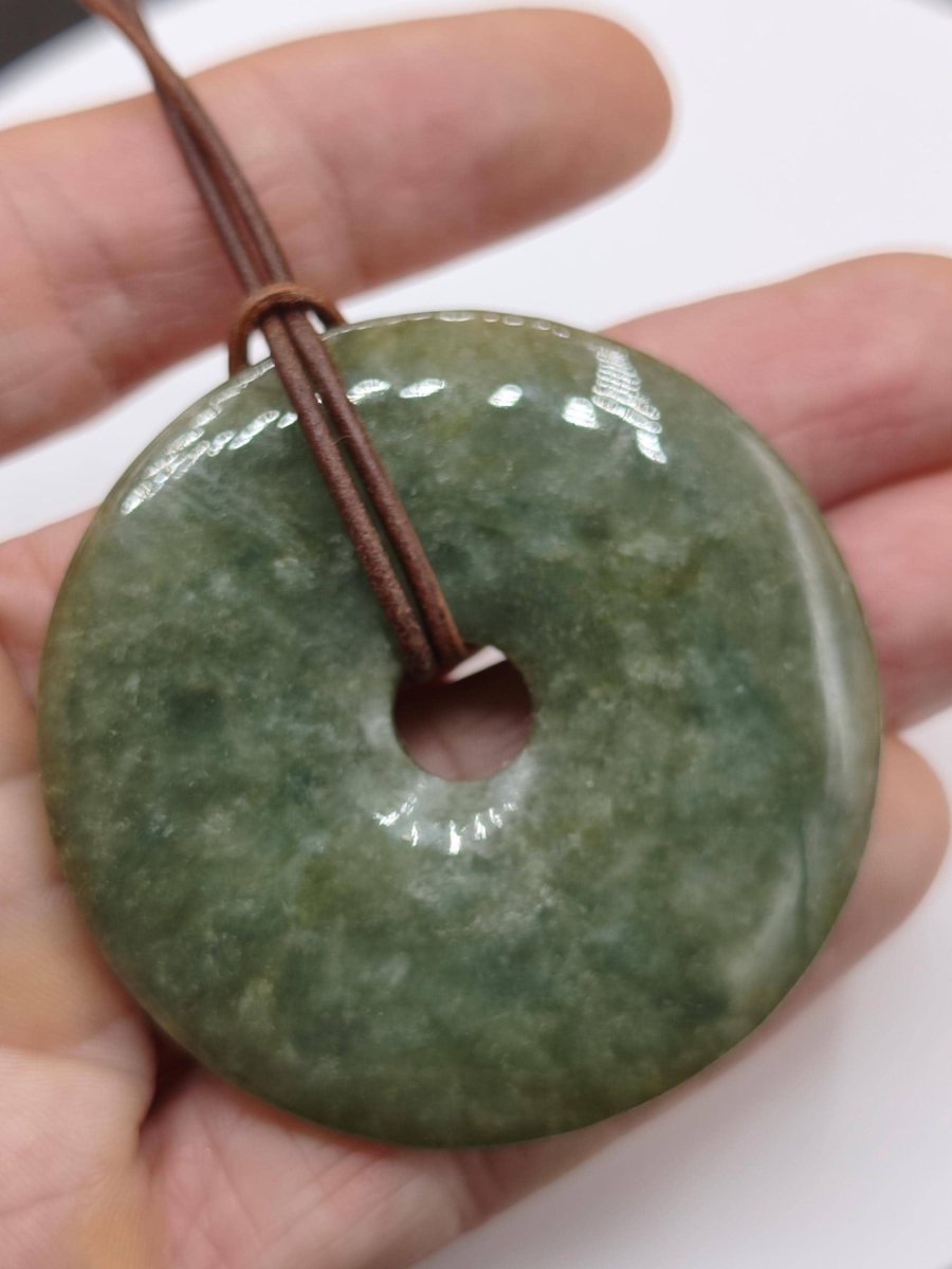 50mm Burma Jade *Rarität* Edelstein Kette Mann Frau Natur Heilstein Kraft Energie Rarität Kristall Er Sie Anhänger Natur Geschenk grün - Art of Nature Berlin
