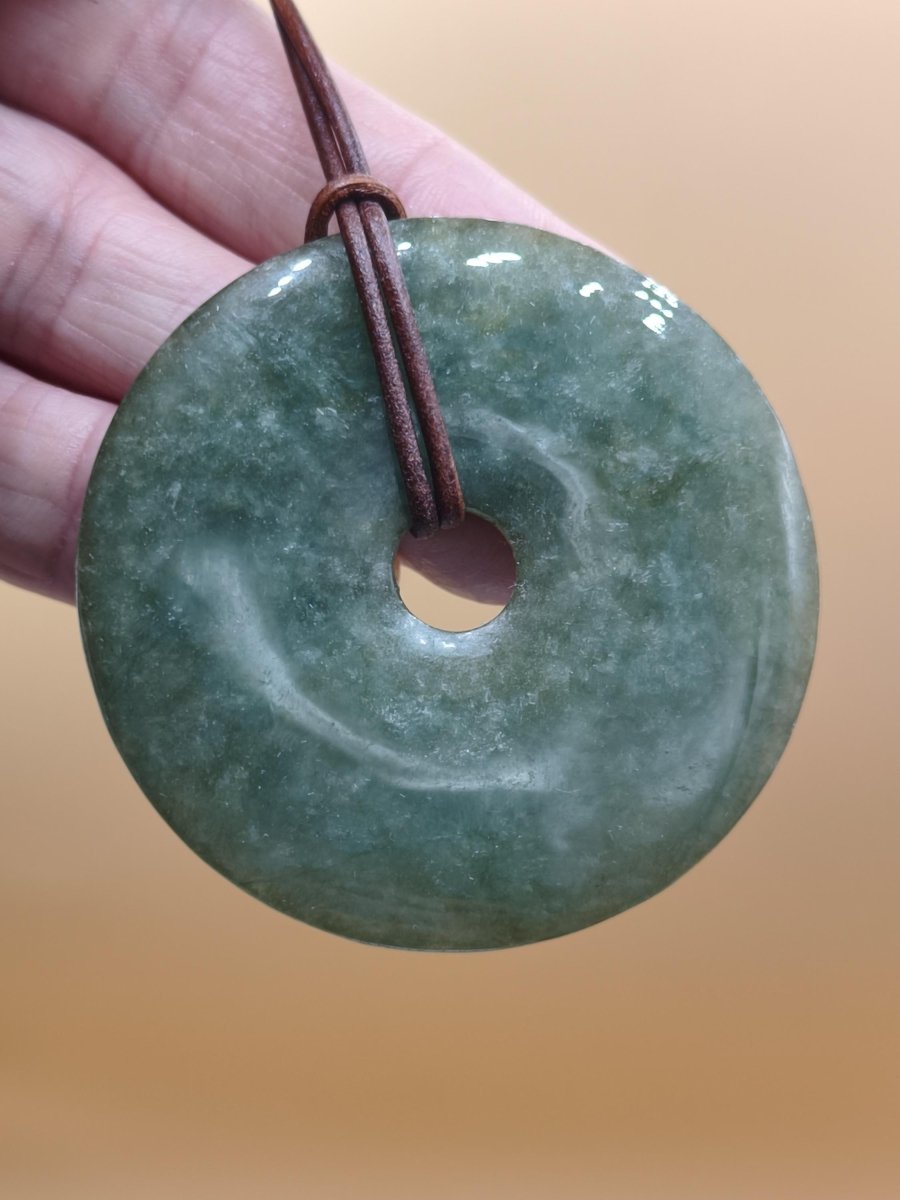 50mm Burma Jade *Rarität* Edelstein Kette Mann Frau Natur Heilstein Kraft Energie Rarität Kristall Er Sie Anhänger Natur Geschenk grün - Art of Nature Berlin