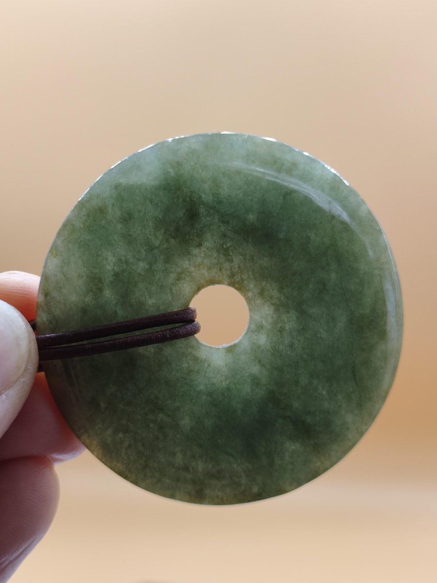 50mm Burma Jade *Rarität* Edelstein Kette Mann Frau Natur Heilstein Kraft Energie Rarität Kristall Er Sie Anhänger Natur Geschenk grün - Art of Nature Berlin