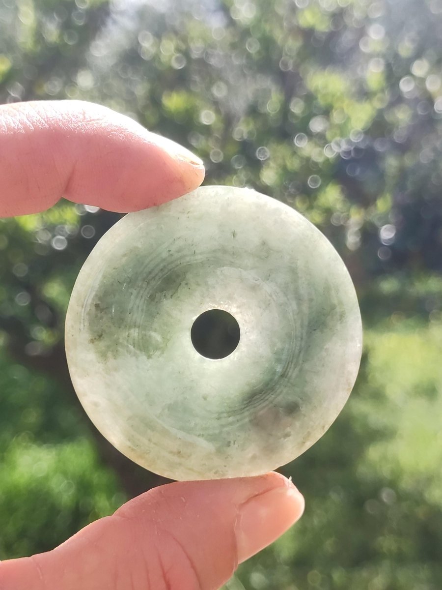50mm Burma Jade *Rarität* ~ Edelstein Kette Mann Frau Natur Heilstein Kraft Energie Rarität Kristall Er Sie Anhänger Natur Geschenk grün - Art of Nature Berlin