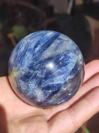 60mm Cyanit Kyanit Disthen Sapparit blau AAA Edelstein Kugel Deko Sphere Sammler Mineral Stufe Heilstein Wohn Natur Qualität Selten Rarität - Art of Nature Berlin