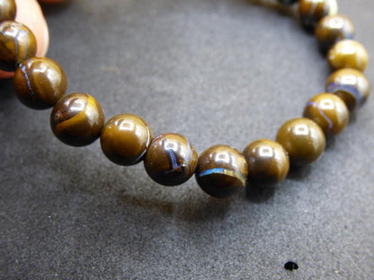 7mm Boulder Opal - Edelstein Perlen Armband *Unikat* Natur Heilstein echt Kristall Rarität Geschenk Mann Frau Mutter Er Sie braun - Art of Nature Berlin