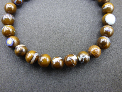 7mm Boulder Opal - Edelstein Perlen Armband *Unikat* Natur Heilstein echt Kristall Rarität Geschenk Mann Frau Mutter Er Sie braun - Art of Nature Berlin