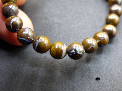 7mm Boulder Opal - Edelstein Perlen Armband *Unikat* Natur Heilstein echt Kristall Rarität Geschenk Mann Frau Mutter Er Sie braun - Art of Nature Berlin