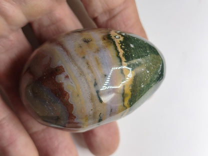 8 Adern Ocean Jaspis Orbicular bunt - Edelstein Ei Kugel Natur Heilstein Deko Crystal Geschenk Er Sie Mann Frau Haus Wohnen Selten - Art of Nature Berlin