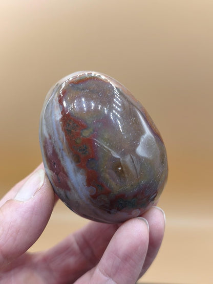 8 Adern Ocean Jaspis Orbicular bunt - Edelstein Ei Kugel Rarität Natur Heilstein Deko Crystal Geschenk Er Sie Mann Frau Haus Wohnen Selten - Art of Nature Berlin