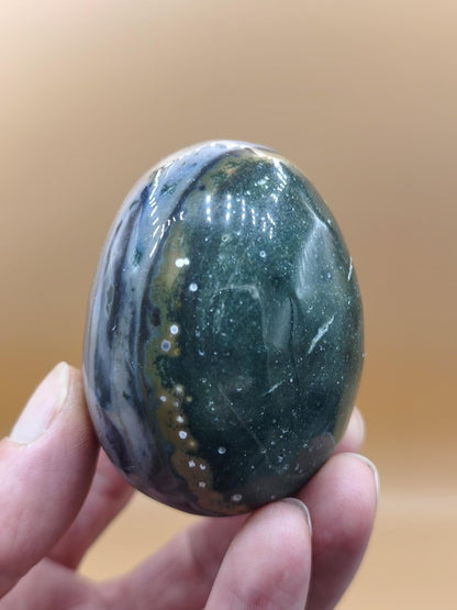 8 Adern Ocean Jaspis Orbicular bunt - Edelstein Ei Kugel Rarität Natur Heilstein Deko Crystal Geschenk Er Sie Mann Frau Haus Wohnen Selten - Art of Nature Berlin