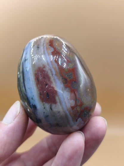 8 Adern Ocean Jaspis Orbicular bunt - Edelstein Ei Kugel Rarität Natur Heilstein Deko Crystal Geschenk Er Sie Mann Frau Haus Wohnen Selten - Art of Nature Berlin