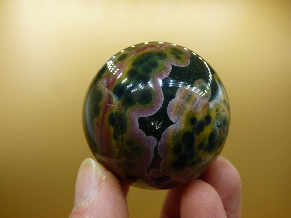 8 Adern Ocean Jaspis Orbicular bunt - Edelstein Kugel Natur Heilstein Deko Kristall Geschenk Er Sie Mann Frau Haus Wohnung Energie Selten - Art of Nature Berlin