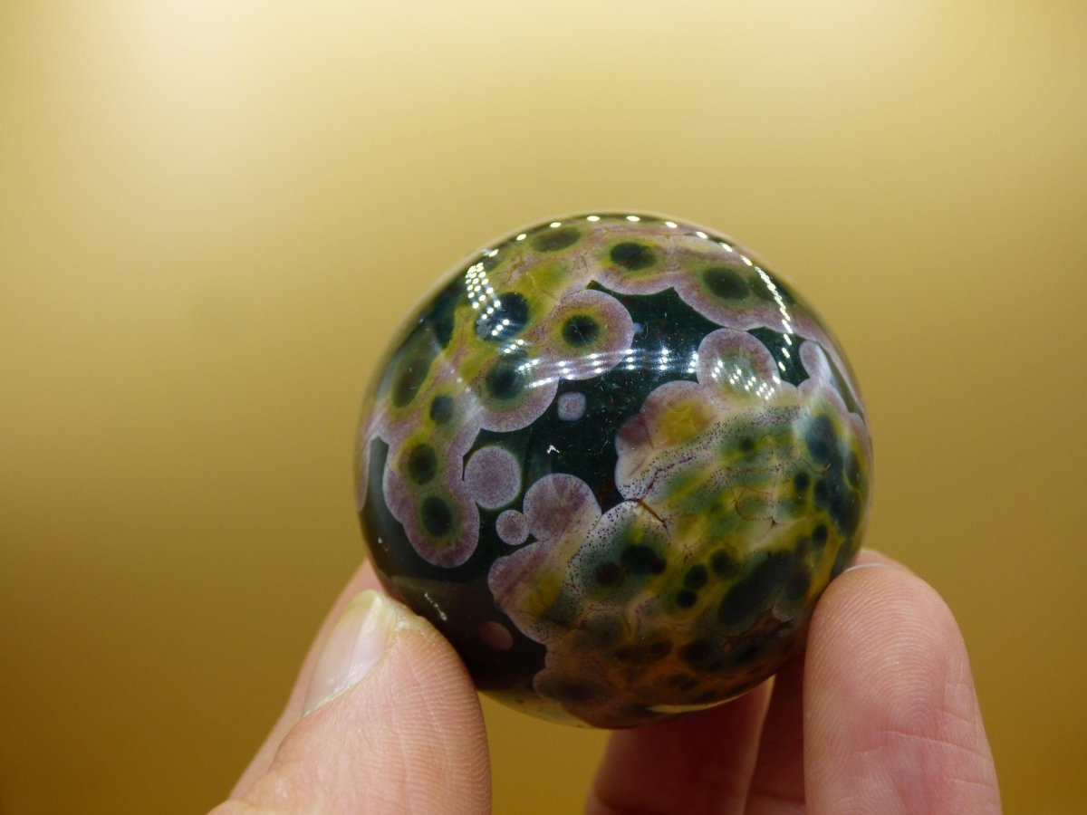8 Adern Ocean Jaspis Orbicular bunt - Edelstein Kugel Natur Heilstein Deko Kristall Geschenk Er Sie Mann Frau Haus Wohnung Energie Selten - Art of Nature Berlin