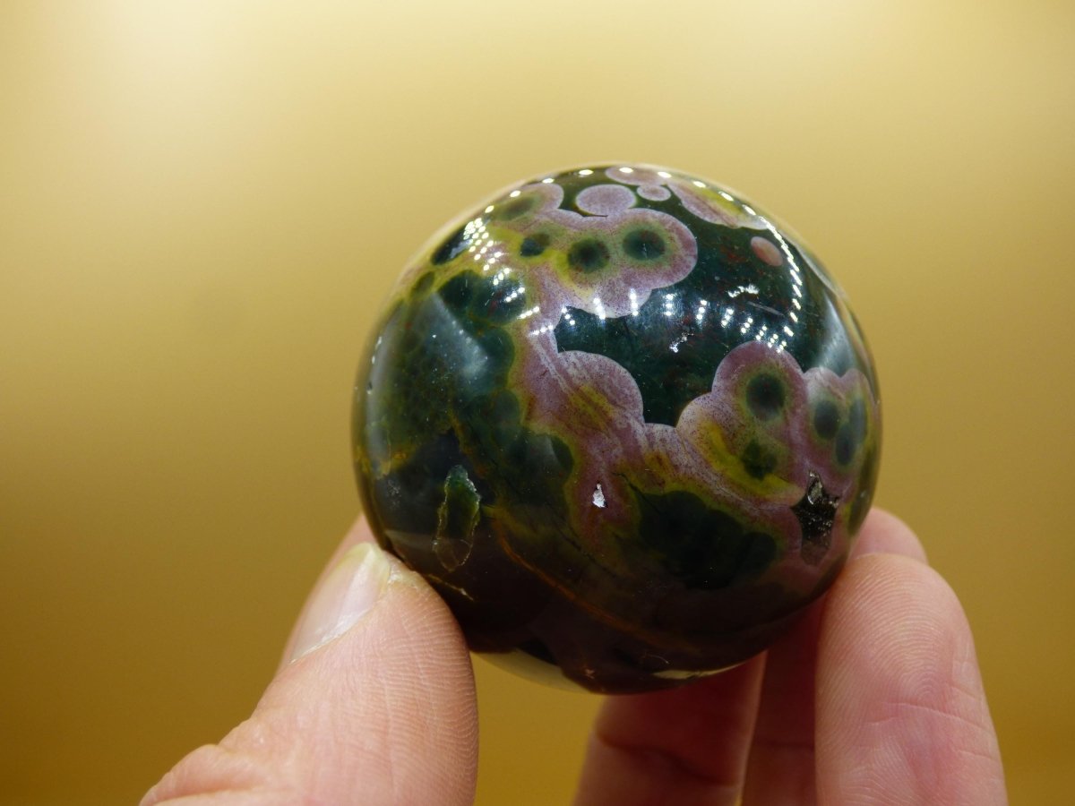 8 Adern Ocean Jaspis Orbicular bunt - Edelstein Kugel Natur Heilstein Deko Kristall Geschenk Er Sie Mann Frau Haus Wohnung Energie Selten - Art of Nature Berlin