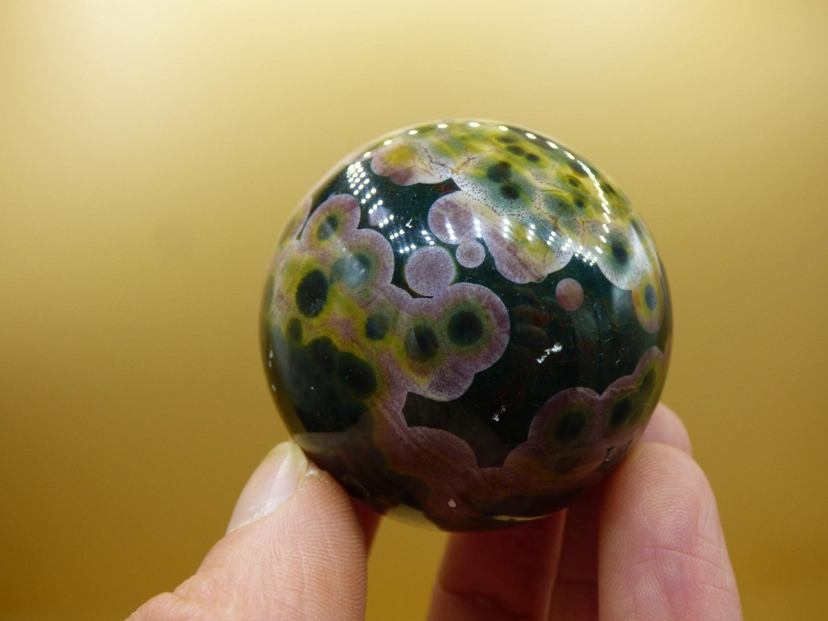 8 Adern Ocean Jaspis Orbicular bunt - Edelstein Kugel Natur Heilstein Deko Kristall Geschenk Er Sie Mann Frau Haus Wohnung Energie Selten - Art of Nature Berlin
