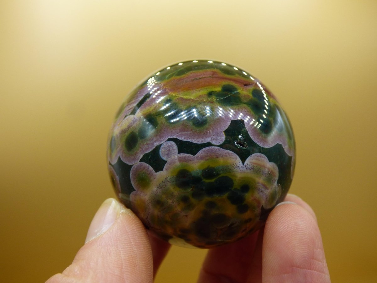 8 Adern Ocean Jaspis Orbicular bunt - Edelstein Kugel Natur Heilstein Deko Kristall Geschenk Er Sie Mann Frau Haus Wohnung Energie Selten - Art of Nature Berlin