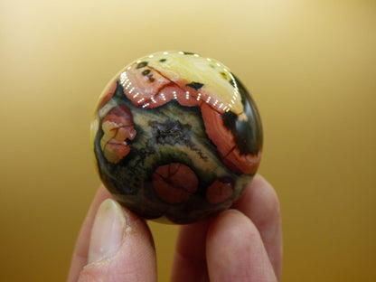 8 Adern Ocean Jaspis Orbicular bunt - Edelstein Kugel Rarität Natur Heilstein Deko Kristall Geschenk Er Sie Mann Frau Haus Energie Selten - Art of Nature Berlin