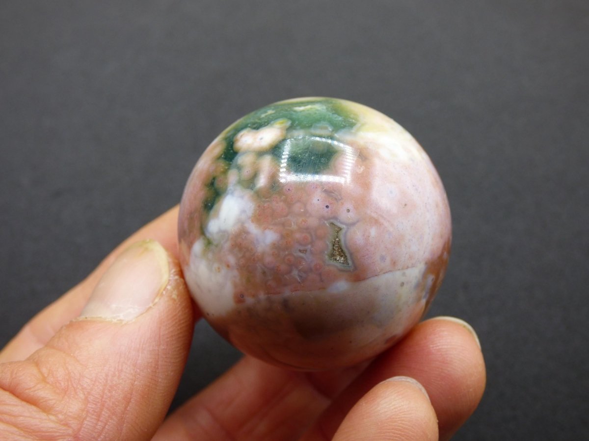 8 Adern Ocean Jaspis Orbicular bunt Edelstein Kugel Rarität Natur Heilstein Deko Kristall Geschenk Er Sie Mann Frau Haus Energie Selten - Art of Nature Berlin