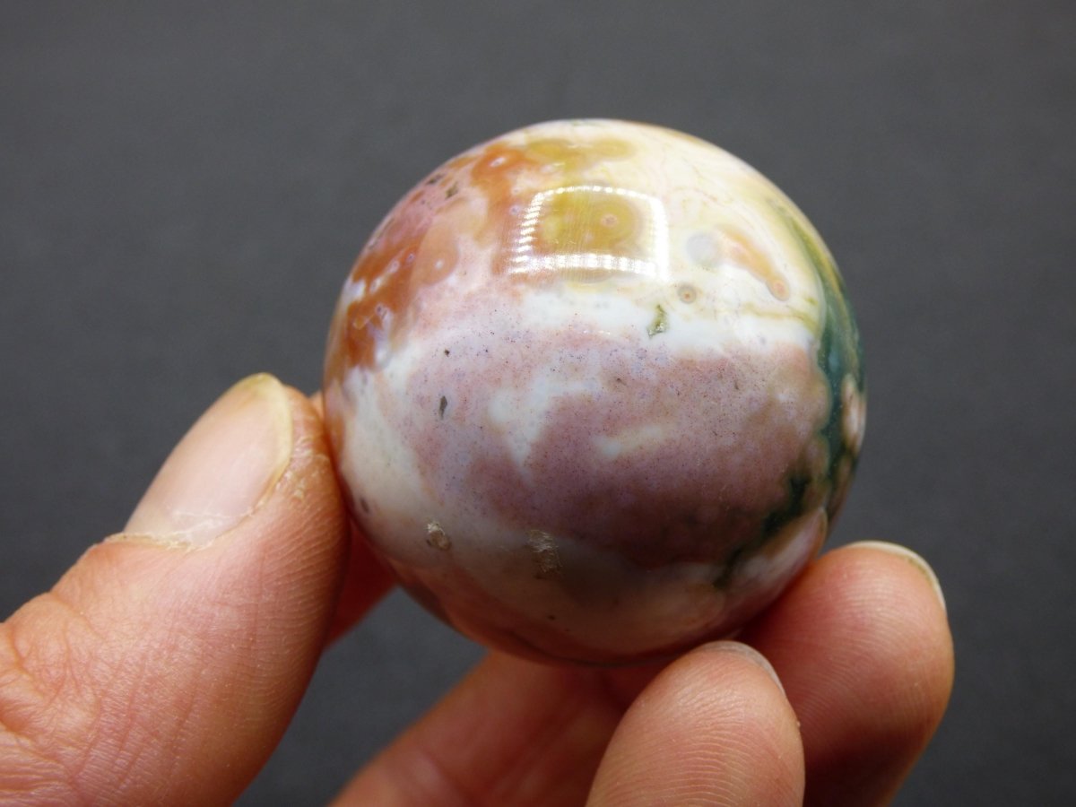 8 Adern Ocean Jaspis Orbicular bunt Edelstein Kugel Rarität Natur Heilstein Deko Kristall Geschenk Er Sie Mann Frau Haus Energie Selten - Art of Nature Berlin