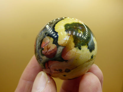 8 Adern Ocean Jaspis Orbicular bunt - Edelstein Kugel Rarität Natur Heilstein Deko Kristall Geschenk Er Sie Mann Frau Haus Energie Selten - Art of Nature Berlin