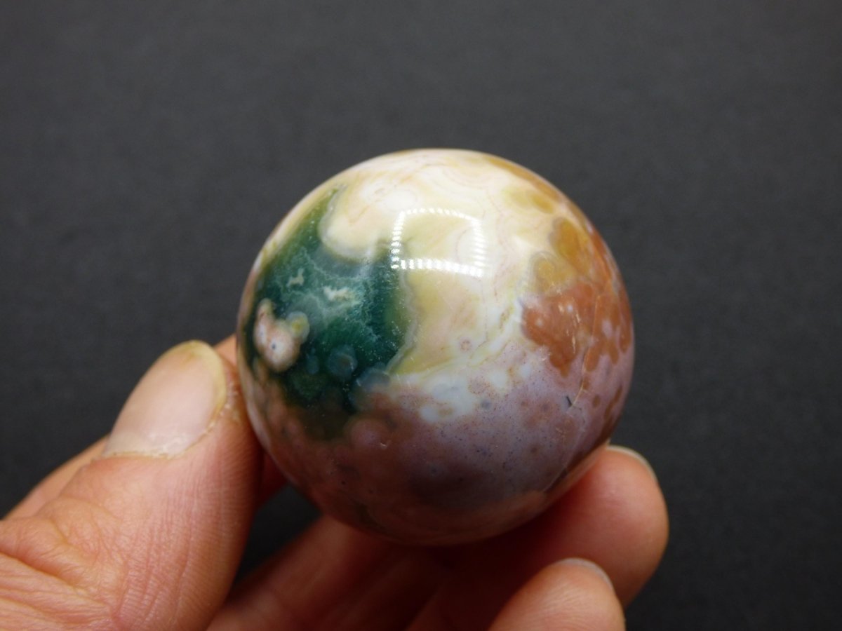 8 Adern Ocean Jaspis Orbicular bunt Edelstein Kugel Rarität Natur Heilstein Deko Kristall Geschenk Er Sie Mann Frau Haus Energie Selten - Art of Nature Berlin