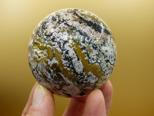 8 Adern Ocean Jaspis Orbicular bunt - Edelstein Kugel Rarität Natur Heilstein Deko Kristall Geschenk Er Sie Mann Frau Haus Energie Selten - Art of Nature Berlin