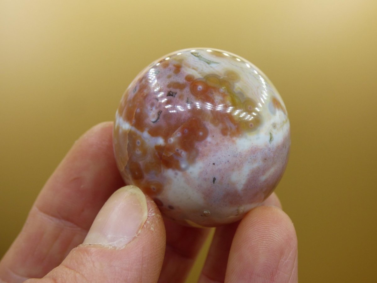 8 Adern Ocean Jaspis Orbicular bunt Edelstein Kugel Rarität Natur Heilstein Deko Kristall Geschenk Er Sie Mann Frau Haus Energie Selten - Art of Nature Berlin