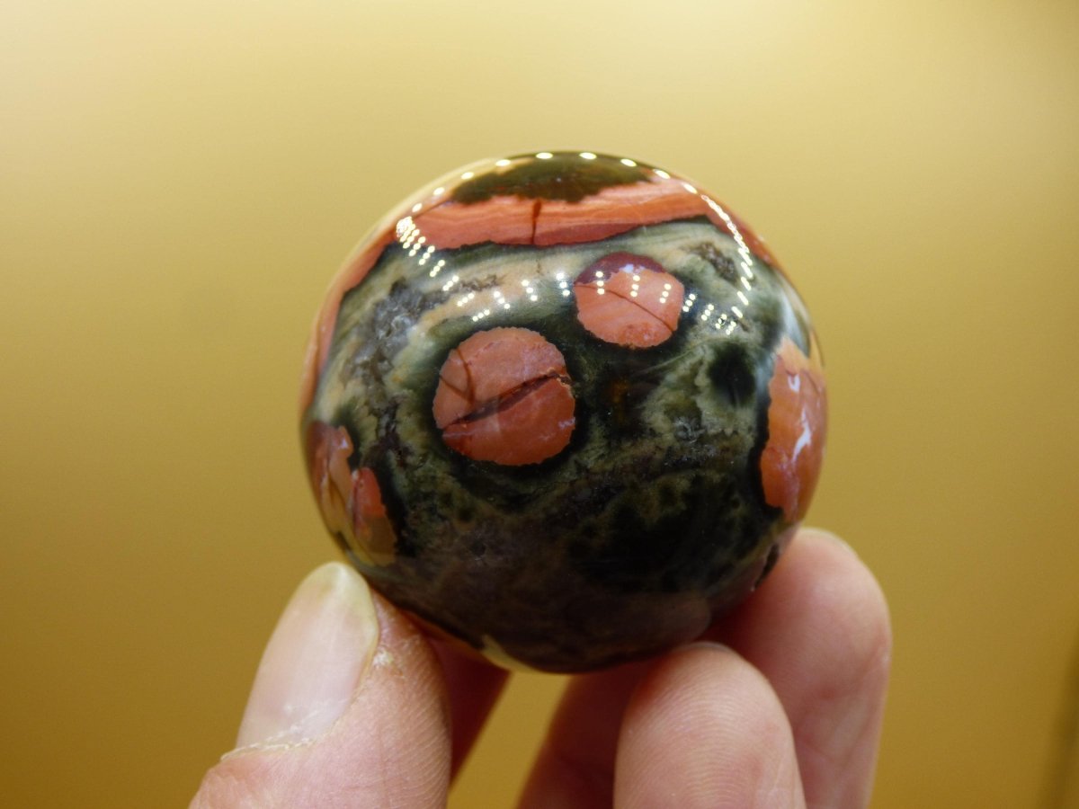 8 Adern Ocean Jaspis Orbicular bunt - Edelstein Kugel Rarität Natur Heilstein Deko Kristall Geschenk Er Sie Mann Frau Haus Energie Selten - Art of Nature Berlin