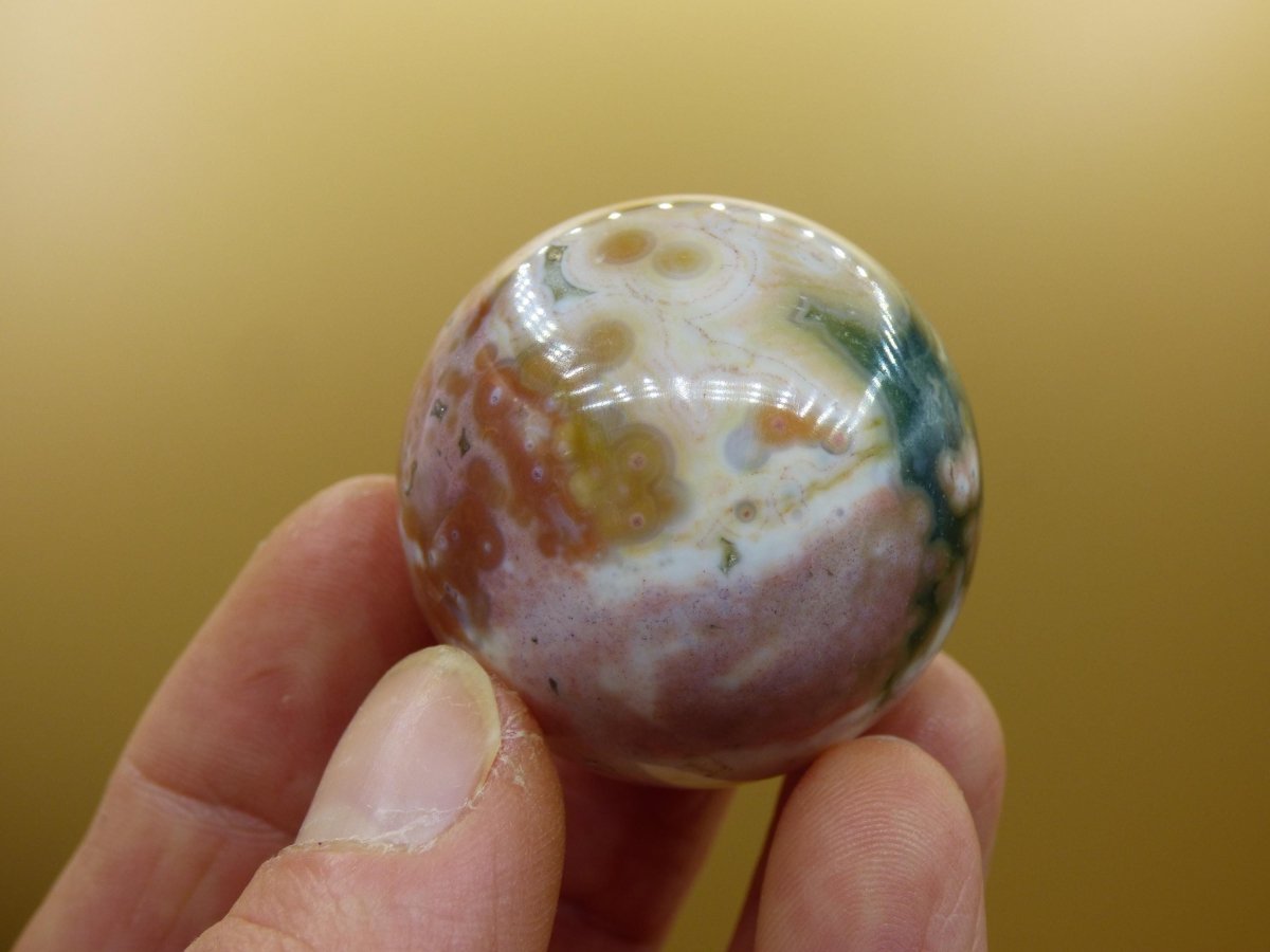 8 Adern Ocean Jaspis Orbicular bunt Edelstein Kugel Rarität Natur Heilstein Deko Kristall Geschenk Er Sie Mann Frau Haus Energie Selten - Art of Nature Berlin