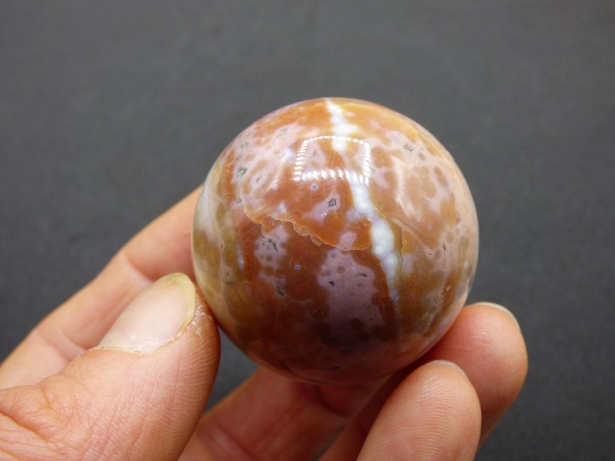 8 Adern Ocean Jaspis Orbicular bunt Edelstein Kugel Rarität Natur Heilstein Deko Kristall Geschenk Er Sie Mann Frau Haus Energie Selten - Art of Nature Berlin