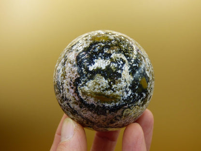 8 Adern Ocean Jaspis Orbicular bunt - Edelstein Kugel Rarität Natur Heilstein Deko Kristall Geschenk Er Sie Mann Frau Haus Energie Selten - Art of Nature Berlin