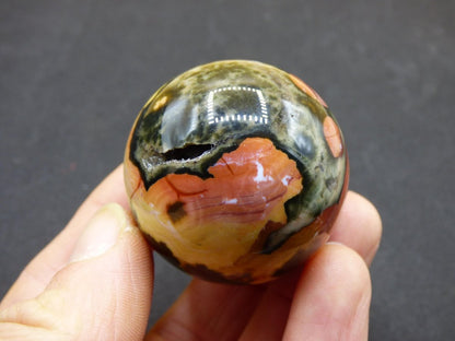 8 Adern Ocean Jaspis Orbicular bunt - Edelstein Kugel Rarität Natur Heilstein Deko Kristall Geschenk Er Sie Mann Frau Haus Energie Selten - Art of Nature Berlin