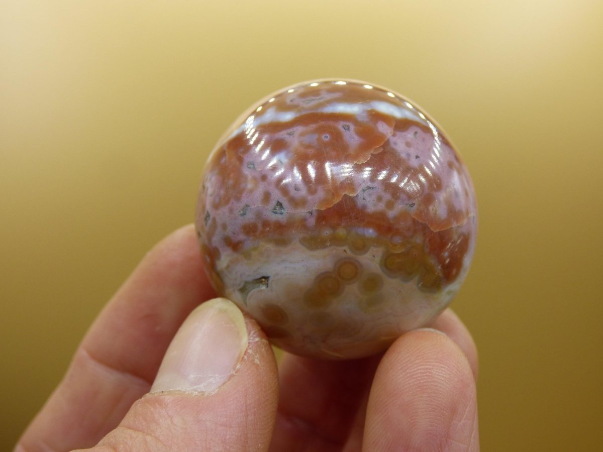 8 Adern Ocean Jaspis Orbicular bunt Edelstein Kugel Rarität Natur Heilstein Deko Kristall Geschenk Er Sie Mann Frau Haus Energie Selten - Art of Nature Berlin