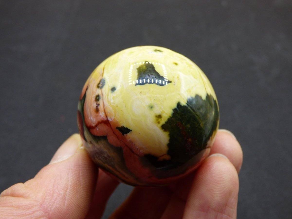 8 Adern Ocean Jaspis Orbicular bunt - Edelstein Kugel Rarität Natur Heilstein Deko Kristall Geschenk Er Sie Mann Frau Haus Energie Selten - Art of Nature Berlin