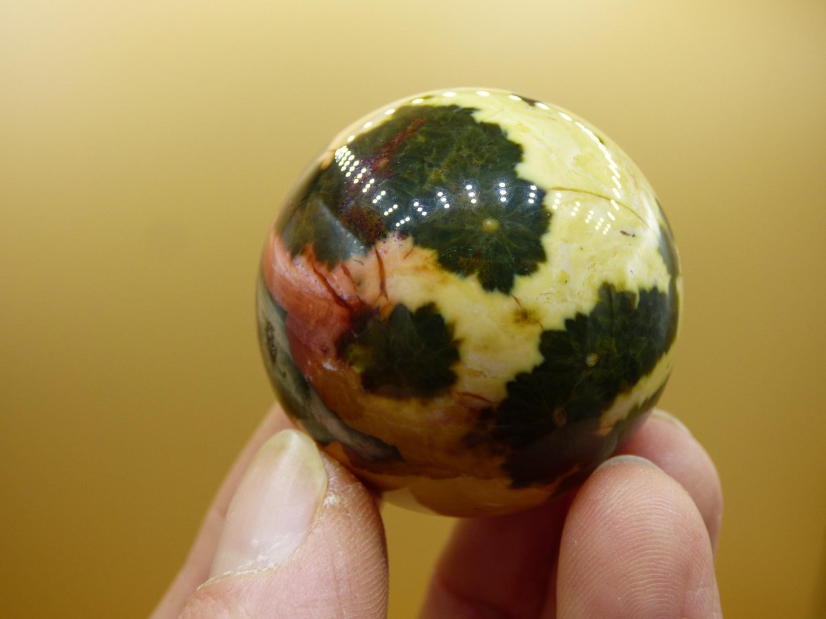 8 Adern Ocean Jaspis Orbicular bunt - Edelstein Kugel Rarität Natur Heilstein Deko Kristall Geschenk Er Sie Mann Frau Haus Energie Selten - Art of Nature Berlin